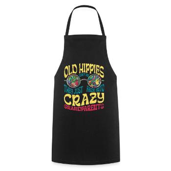 Oma Opa Hippies Geschenk - Kochschürze - Schwarz - Vorne - AI Model Male 185 dark (185cm)