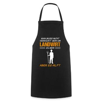 Landwirt Bauer Lustiger Spruch Geschenk - Kochschürze - Schwarz - Vorne - AI Model Male 185 dark (185cm)