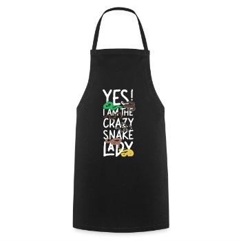 Snake Serpent Girl Yes! I Am The - Cooking Apron - black - Front - AI Model Male 185 dark (185cm)