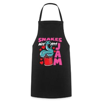 Serpent Serpent Serpent Les Serpents Sont Ma Confiture - Tablier de cuisine - noir - Devant - AI Model Male 185 dark (185cm)