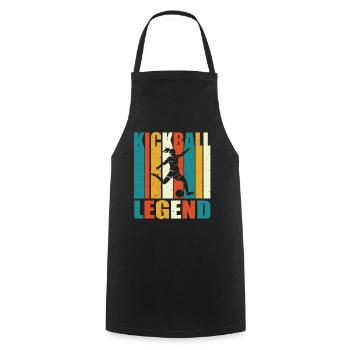 Légende du kickball - Tablier de cuisine - noir - Devant - AI Model Male 185 dark (185cm)