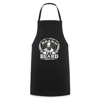 You don ́t choose the beard the beard chooses you - Cooking Apron - black - Front - AI Model Male 185 dark (185cm)