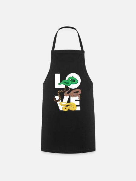 Serpent Serpent Amour - Tablier de cuisine - noir