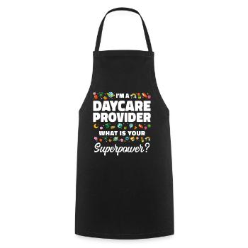 Fournisseur de services de garde d’enfants Enseignant - Tablier de cuisine - noir - Devant - AI Model Male 185 dark (185cm)