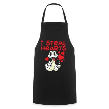 Snake Serpent Retro Vintage - Cooking Apron - black - Front - AI Model Male 185 dark (185cm)
