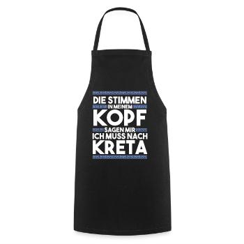 Die Stimmen in meinem Kopf sagen mir ich muss nach - Kochschürze - Schwarz - Vorne - AI Model Male 185 dark (185cm)