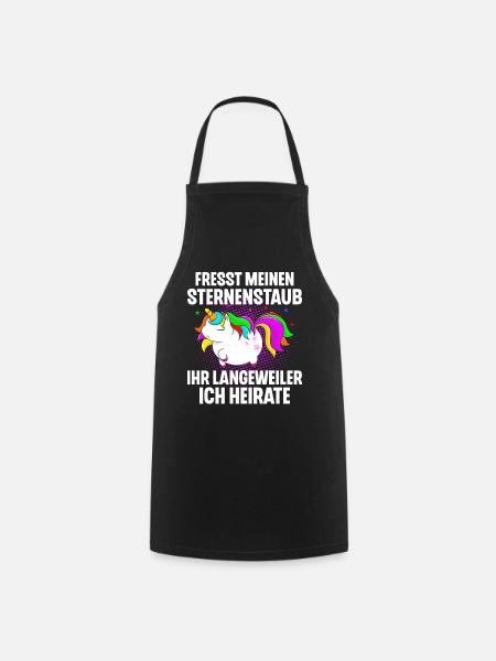 Einhorn Junggesellinnenabschied - Kochschürze - Schwarz