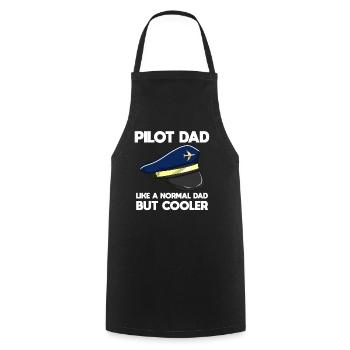Flugzeug Pilot Fliegen Vater Cooler I Geschenk - Kochschürze - Schwarz - Vorne - AI Model Male 185 dark (185cm)