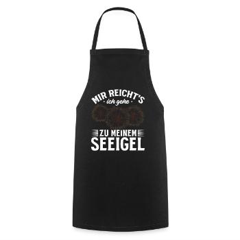 Seeigel I Mir Reicht's Ich Gehe Zu Meinem Seeigel - Kochschürze - Schwarz - Vorne - AI Model Male 185 dark (185cm)