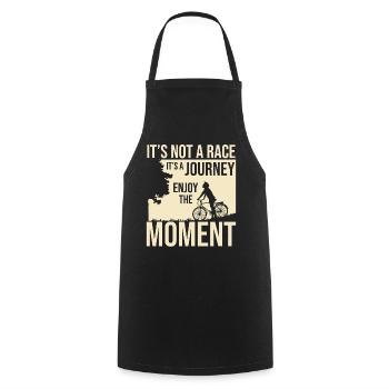 It's not a race It's a journey - bike - Cooking Apron - black - Front - AI Model Male 185 dark (185cm)