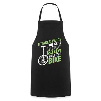 Unicycle Ride Bike Funny Bike Saying - Cooking Apron - black - Front - AI Model Male 185 dark (185cm)