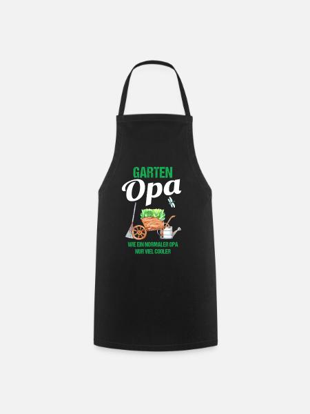 Garten Opa Lustiger Spruch Geschenk Herren - Kochschürze - Schwarz
