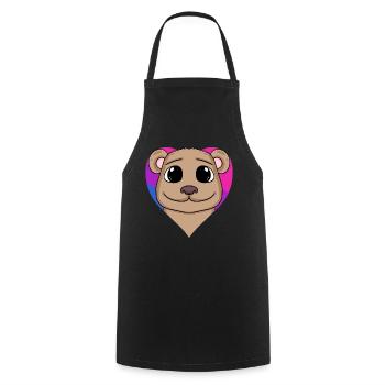 Bisexuell Braunbär Geschenk - Kochschürze - Schwarz - Vorne - AI Model Male 185 dark (185cm)