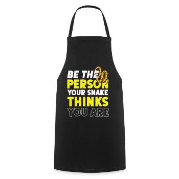 Snake Serpent Be The Person Your - Cooking Apron - black - Front - AI Model Male 185 dark (185cm)
