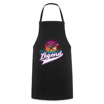 Cool Retro Crossing Rackets Tennis Legend Tennis - Cooking Apron - black - Front - AI Model Male 185 dark (185cm)