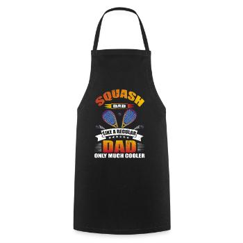 Cool Squash Dad Squash Spieler Vater - Kochschürze - Schwarz - Vorne - AI Model Male 185 dark (185cm)