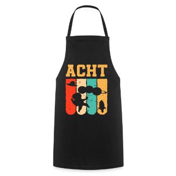 Astronaut 8th Birthday Space Boy Gift - Cooking Apron - black - Front - AI Model Male 185 dark (185cm)