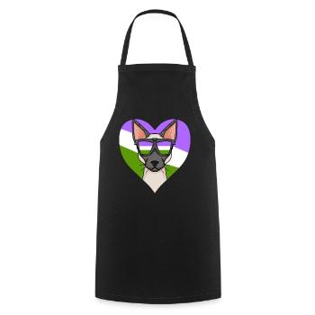 Genderqueer Lgbt Katze Siamkatze - Kochschürze - Schwarz - Vorne - AI Model Male 185 dark (185cm)