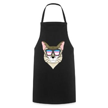 Transgenre Transsexuel Singaporea Cat Gift - Tablier de cuisine - noir - Devant - AI Model Male 185 dark (185cm)