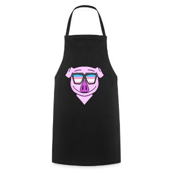 Transgender Transsexuell Schwein Geschenk - Kochschürze - Schwarz - Vorne - AI Model Male 185 dark (185cm)