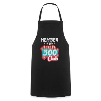 Bowling Design Member of the 300 Club Retro Bowler - Cooking Apron - black - Front - AI Model Male 185 dark (185cm)
