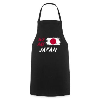 Wir sind Japan Flaggen Design - Kochschürze - Schwarz - Vorne - AI Model Male 185 dark (185cm)