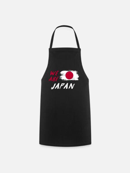 we are Japan flags design - Cooking Apron - black
