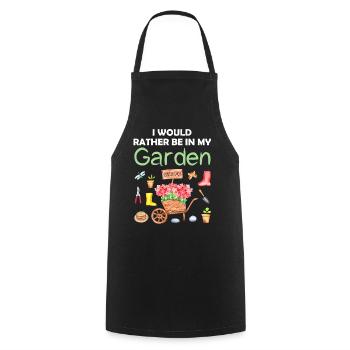 Jardin Drôle de dicton Jardinier amateur Idée cadeau - Tablier de cuisine - noir - Devant - AI Model Male 185 dark (185cm)