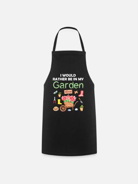 Garten Lustiger Spruch Hobbygärtner Geschenkidee - Kochschürze - Schwarz