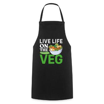 Vegetarier Veganer Vegan Veggie Tierschutz Gemüse - Kochschürze - Schwarz - Vorne - AI Model Male 185 dark (185cm)