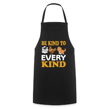 Vegetarian Vegan Vegan Veggie Animal Welfare Vegetables - Cooking Apron - black - Front - AI Model Male 185 dark (185cm)
