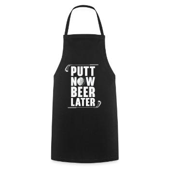 Golf Golfer Golf ball Golfer Golfers Golf clubs - Cooking Apron - black - Front - AI Model Male 185 dark (185cm)