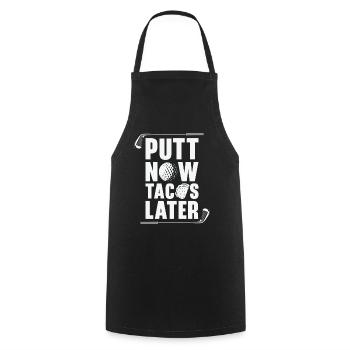 Golf Golfer Golf ball Golfer Golfers Golf clubs - Cooking Apron - black - Front - AI Model Male 185 dark (185cm)