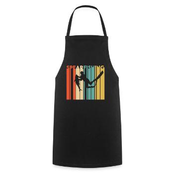 Pêche sous-marine - Tablier de cuisine - noir - Devant - AI Model Male 185 dark (185cm)