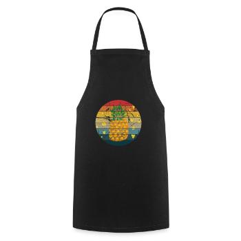 Ananas Hawaii Cadeau Fruits Fruits Ananas Fruit - Tablier de cuisine - noir - Devant - AI Model Male 185 dark (185cm)