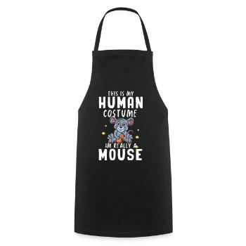Souris Cadeau Souris Enfants Hommes Souris Conseils - Tablier de cuisine - noir - Devant - AI Model Male 185 dark (185cm)