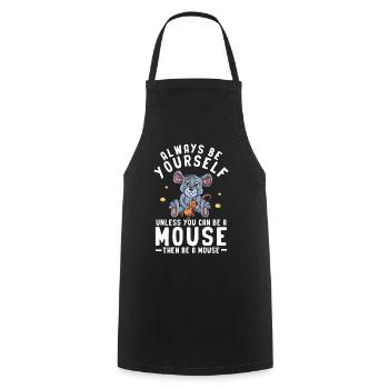Souris Souris Cadeau Rat Rongeur Souris Souris Lousemaus - Tablier de cuisine - noir - Devant - AI Model Male 185 dark (185cm)