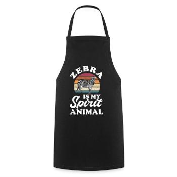 Zebra - Cooking Apron - black - Front - AI Model Male 185 dark (185cm)