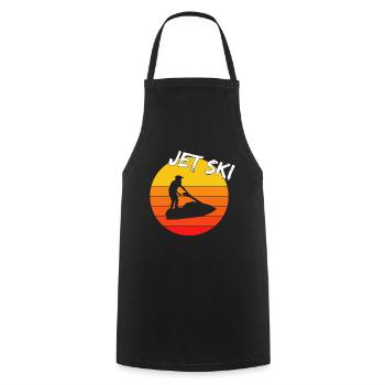 Jet Ski Retro - Cooking Apron - black - Front - AI Model Male 185 dark (185cm)
