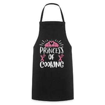 Princesse de la cuisine - Tablier de cuisine - noir - Devant - AI Model Male 185 dark (185cm)