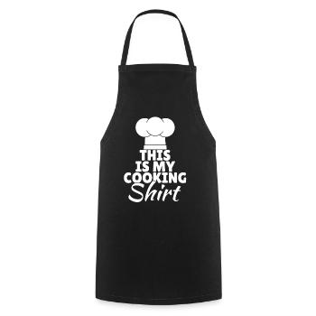 C’est la chemise de mon chef - Tablier de cuisine - noir - Devant - AI Model Male 185 dark (185cm)