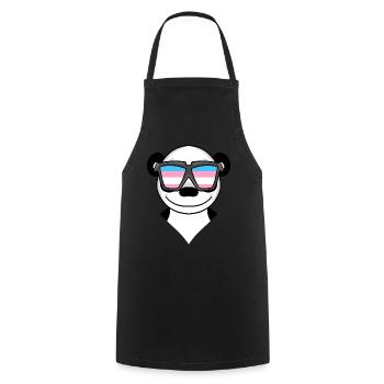 Transgender Transsexuell Panda Geschenk - Kochschürze - Schwarz - Vorne - AI Model Male 185 dark (185cm)