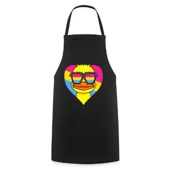 Pansexuell Ente Geschenk - Kochschürze - Schwarz - Vorne - AI Model Male 185 dark (185cm)