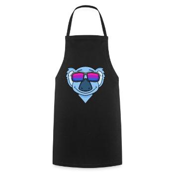 Bisexual Koala Bisexuality Gift - Cooking Apron - black - Front - AI Model Male 185 dark (185cm)