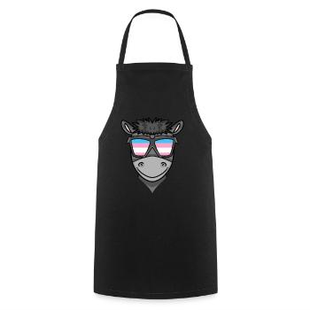 Transgender Transsexuell Esel Geschenk - Kochschürze - Schwarz - Vorne - AI Model Male 185 dark (185cm)
