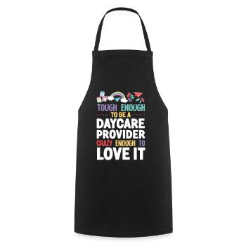 Childcare Daycare Provider Teacher - Cooking Apron - black - Front - AI Model Male 185 dark (185cm)