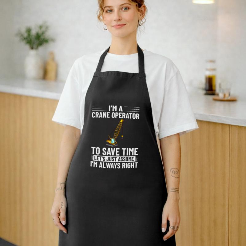 Crane Operator Construction Worker Crane Tower Training Cooking Apron