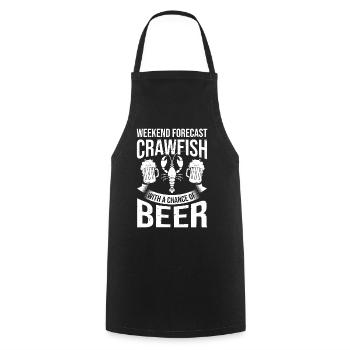 Crabs Cooking Pot Tails Crab Lobster - Cooking Apron - black - Front - AI Model Male 185 dark (185cm)