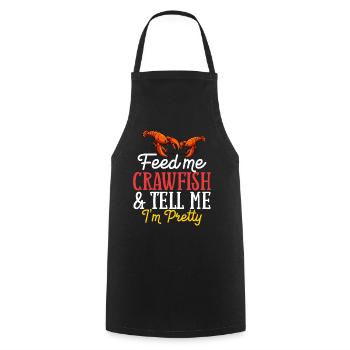 Crabs Cooking Pot Tails Crab Lobster - Cooking Apron - black - Front - AI Model Male 185 dark (185cm)