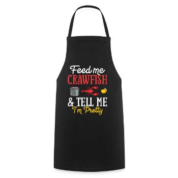 Crabs Cooking Pot Tails Crab Lobster - Cooking Apron - black - Front - AI Model Male 185 dark (185cm)
